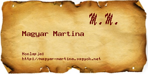 Magyar Martina névjegykártya